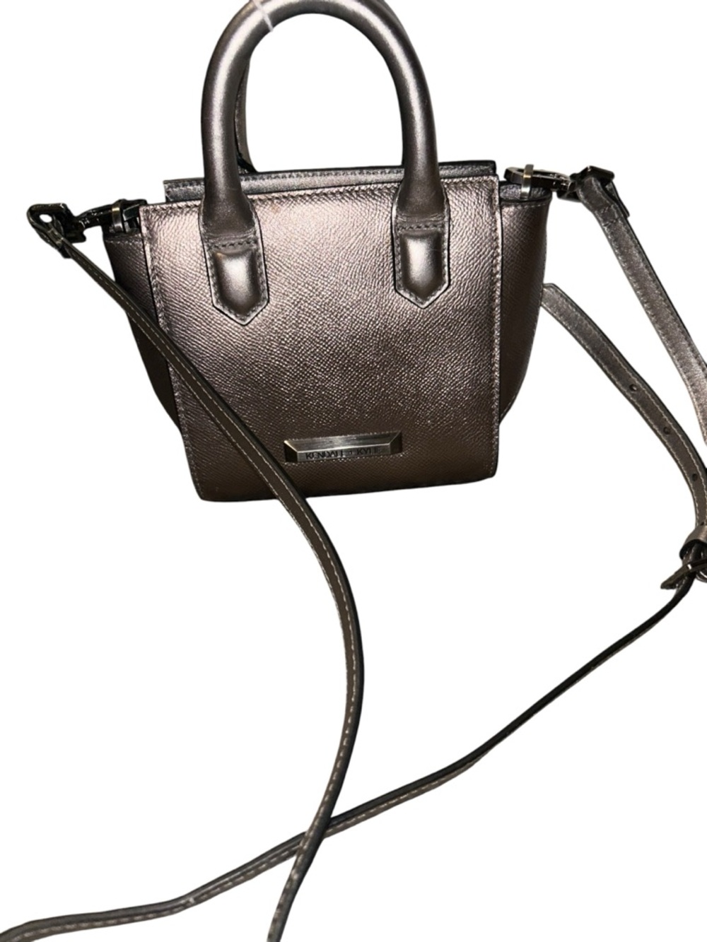 Kendall &Kylie  Metallic Bronze Mini Satchel - Bronze Crossbody Bag